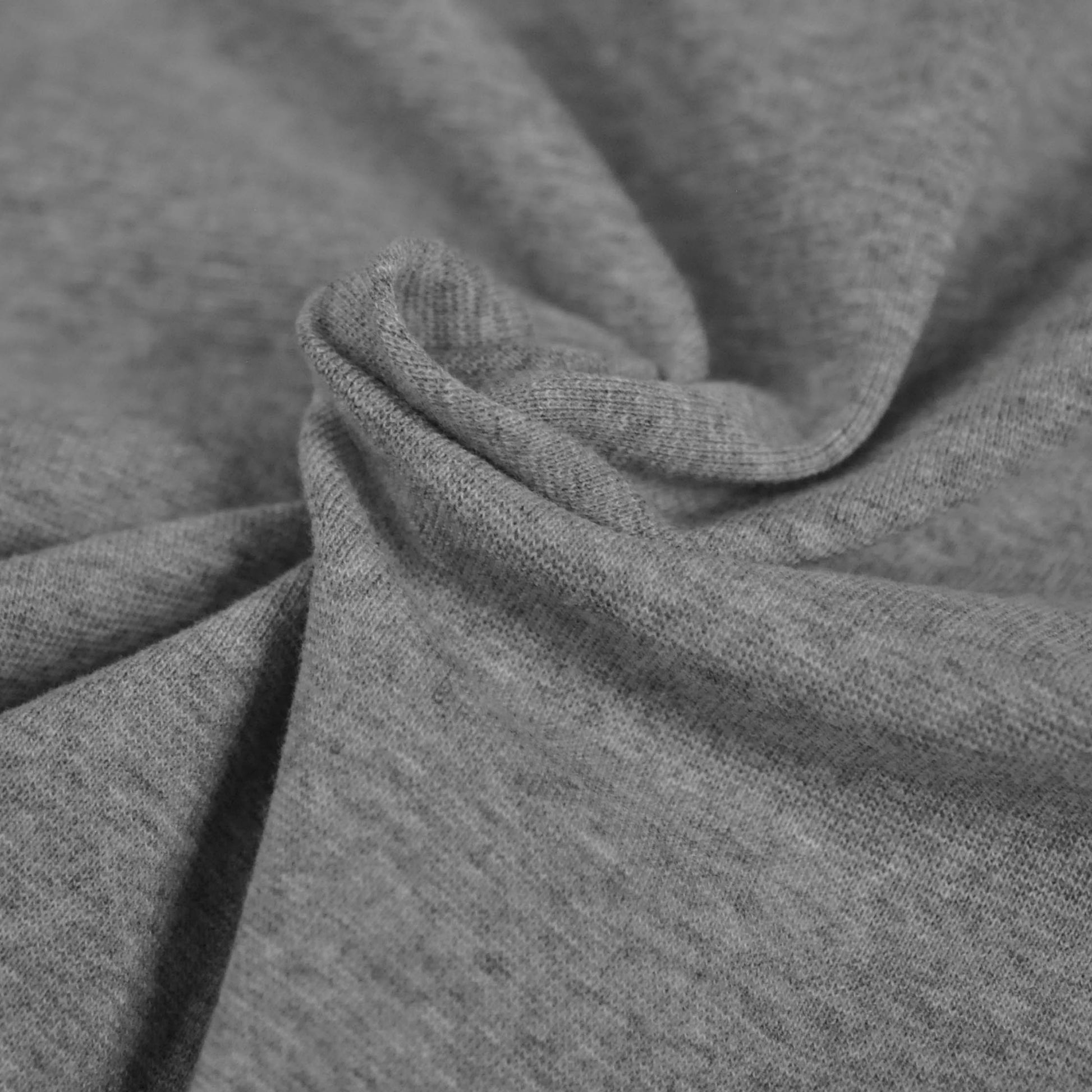 95% Organic Cotton, 5% Elastane Rib Knit - Grey Melange (2RB008) –  Manifutura - Your Sustainable Textile Partner