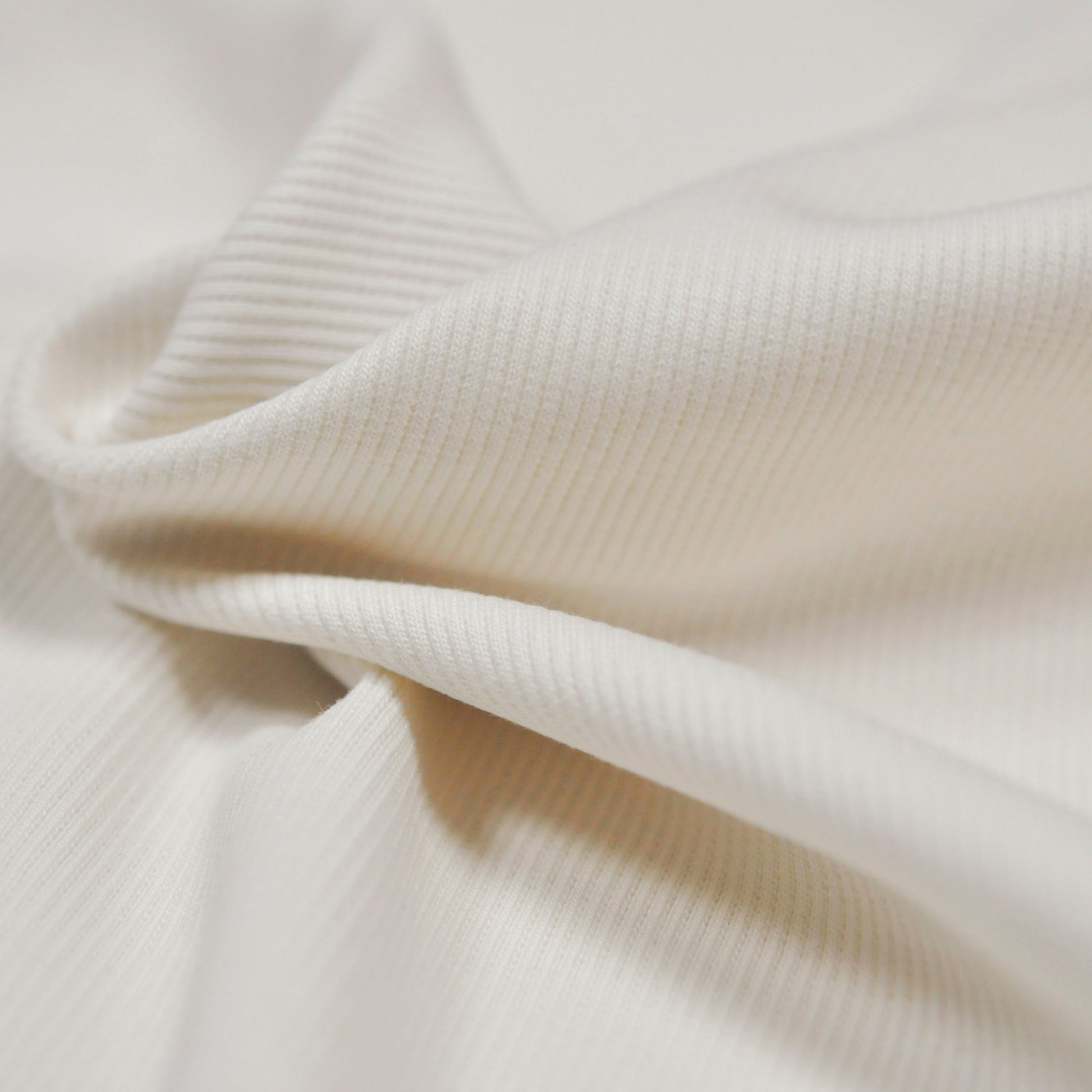 95% Organic Cotton, 5% Elastane Rib Knit - Bright White (2RB172
