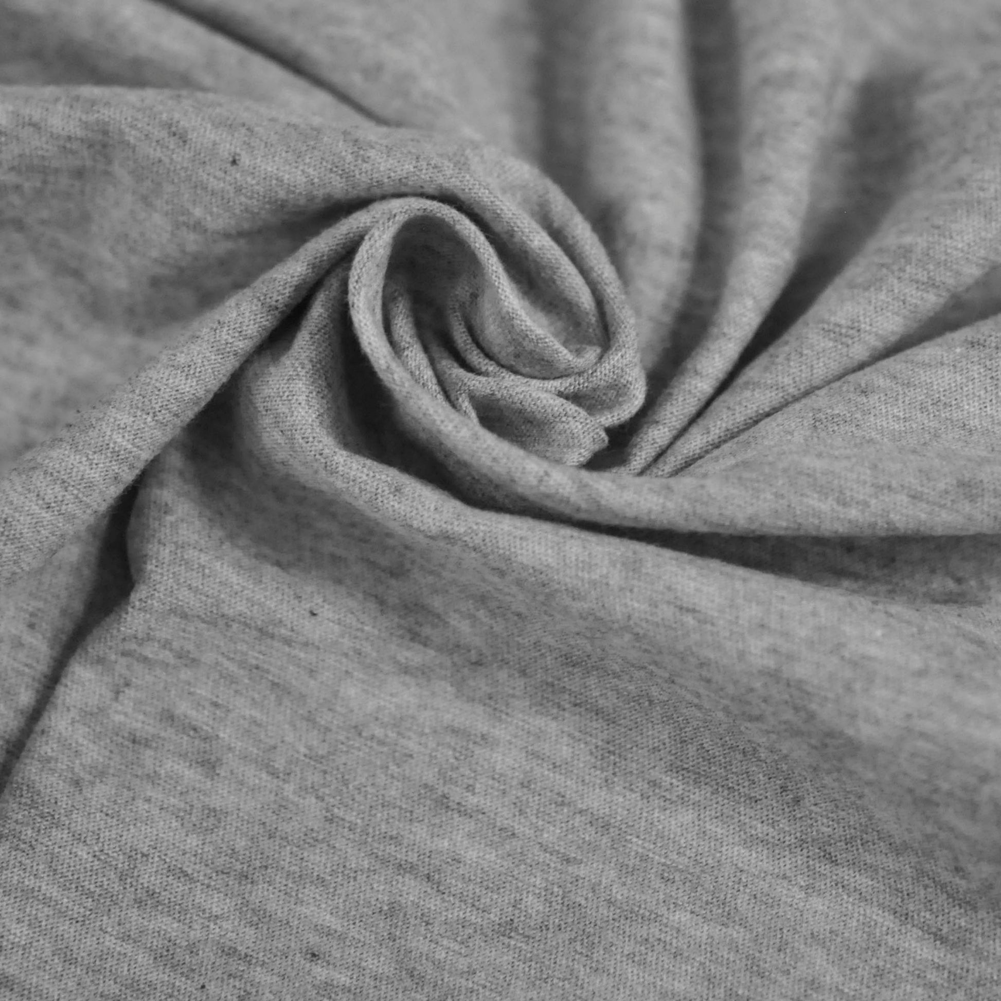 Organic Crossweave Cotton Fabric - Grey Marl, Shirting Fabric